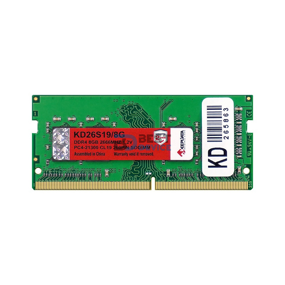 MEMORIA RAM PARA NOTEBOOK DDR4 KEEPDATA 8GB 2666 MHZ