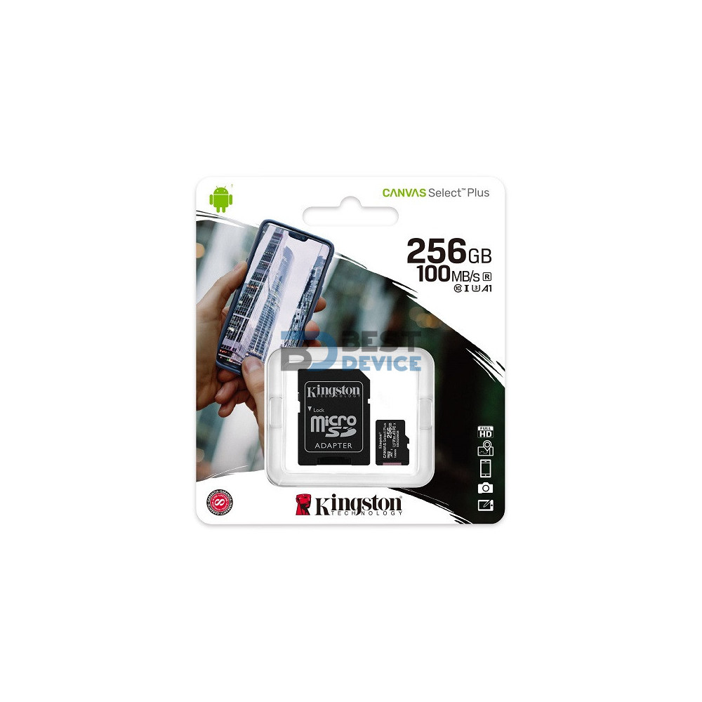 MEMORIA KINGSTON MICRO SD 256GB SDCS2/256GB 100/85 CANVAS SELECT PLUS C