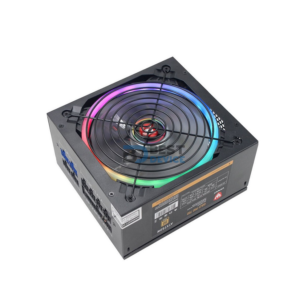 FUENTE SATE 750W RGB GOLD PRO 80 PLUS