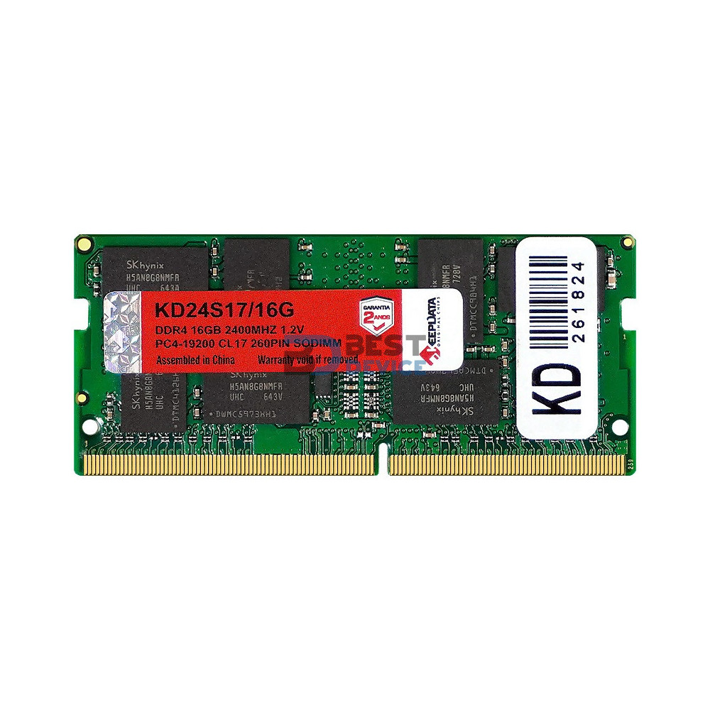 MEMORIA RAM PARA NOTEBOOK DDR4 KEEPDATA 16GB 2400 MHZ