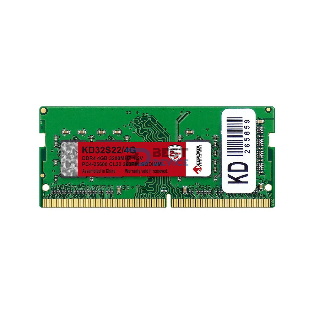 MEMORIA RAM PARA NOTEBOOK DDR4 KEEPDATA 4GB 3200MHZ KD32S22/4GB