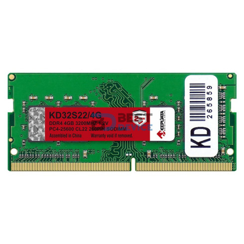 MEMORIA RAM PARA NOTEBOOK DDR4 KEEPDATA 4GB 3200MHZ KD32S22/4GB