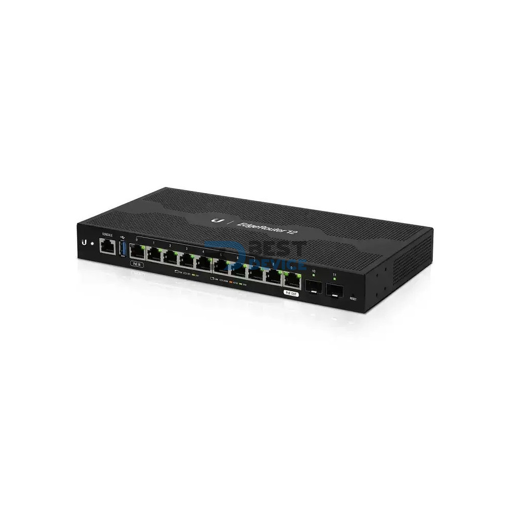SWITCH UBIQUITI ER-12-BR 10PORT+2SFP POE IN/OUT