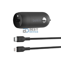 CARGADOR BELKIN PARA AUTO BLK23 30W LTG TO USB-C NEGR