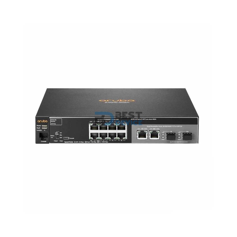 SWITCH HPE ARUBA 2530 8G SIN FUENTE (J9777A)