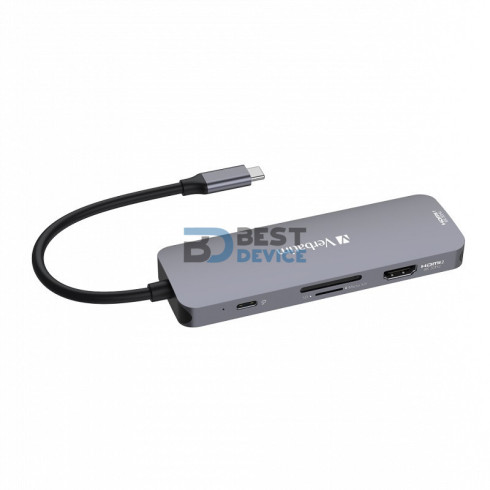 HUB MULTIPUERTO VERBATIM CMH-08 8 PUERTOS USB-C PRO 32151