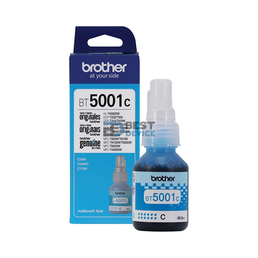 TINTA BROTHER BT5001C CYAN (T220/T420/T720/T820/T4500)