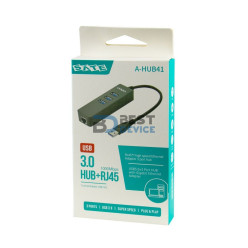 ADAPTADOR SATE A-HUB41 USB 4 PUERTOS RJ45