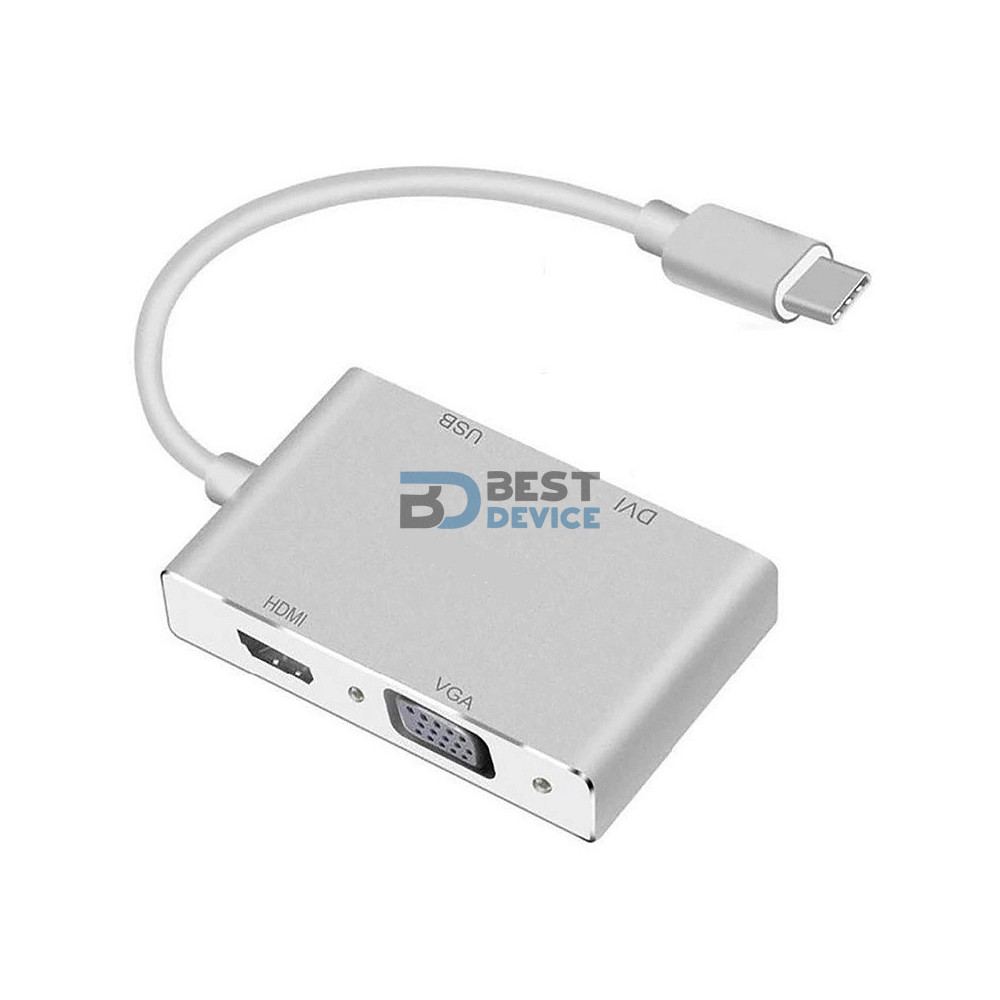 CABLE ADAPTADOR TIPO C A DVI/USB 3.0/HDMI/VGA