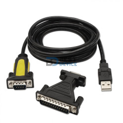 CABLE CONVERSOR USB A SERIAL CON ADAPTADOR