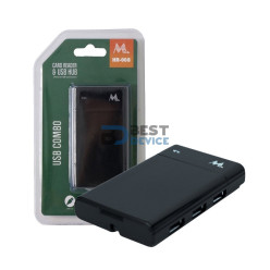 CABLE MULTIPUERTO USB MTEK HR-088 3P+CARD READ