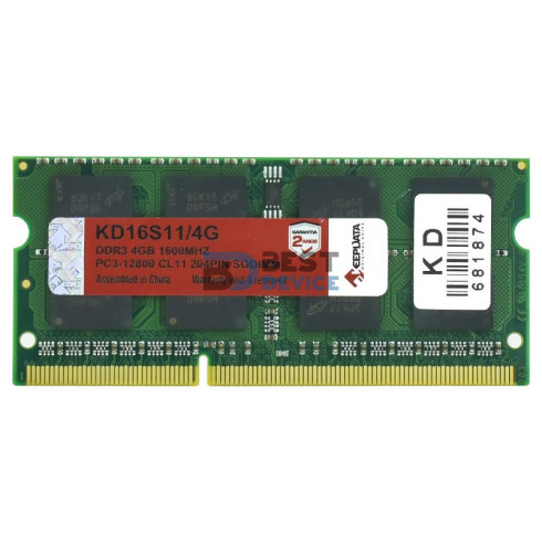 MEMORIA RAM PARA NOTEBOOK DDR3 KEEPDATA 4GB 1600 MHZ
