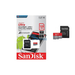 MEMORIA MICRO SD SANDISK 128GB 100MBS CLAS10