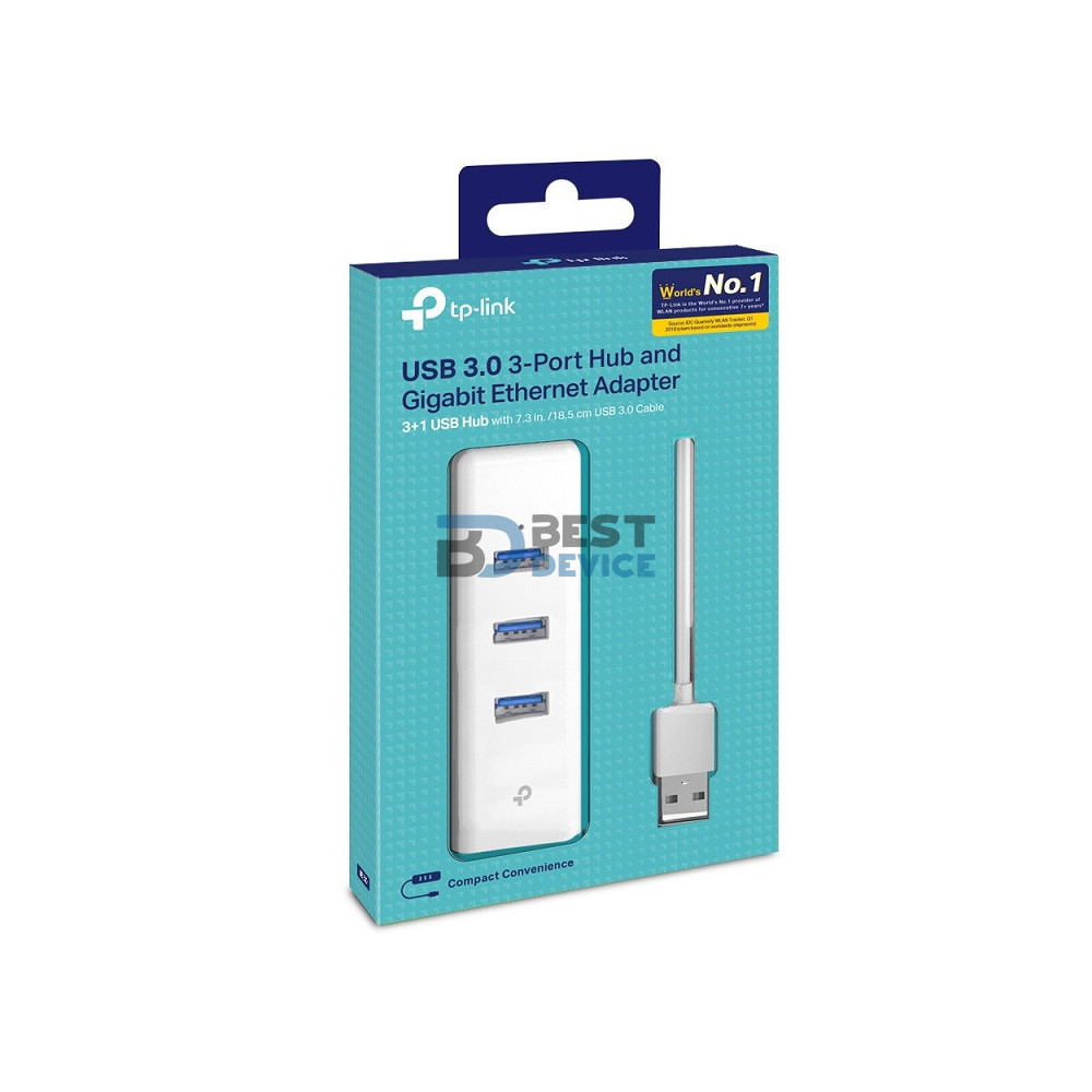 ADAPTADOR TP-LINK USB G-LAN UE330 3 PUERTOS