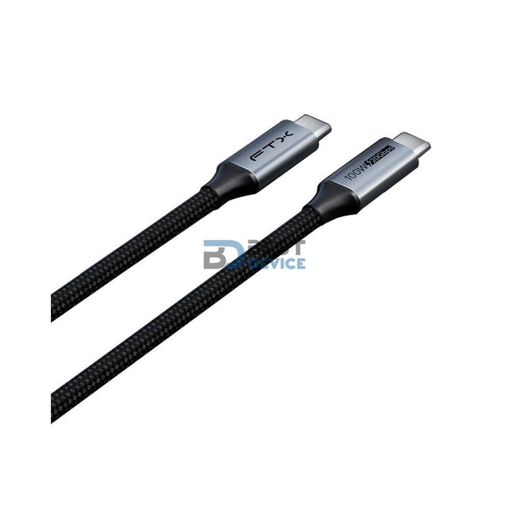 CABLE FTX FTX-C160-PU31-CMCM2-AG1 USB-C 3.2/USB-C 1M 20GBPS/NEGRO