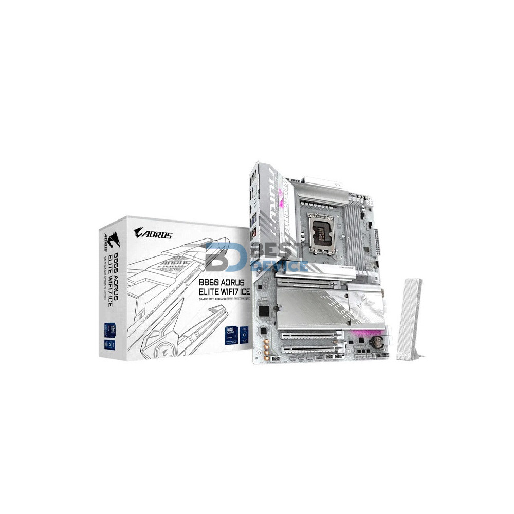 PLACA MADRE AORUS 1851 B860 ELITE WIFI7 ICE DDR5 S/R/HDMI/DP/3M2/USB4/ATX