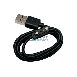 CARGADOR DE 2 PINES FTX PARA SMARTWATCH R24/R20/F24 NEGRO